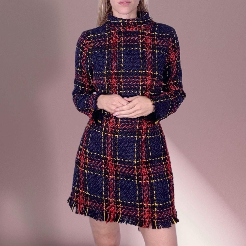 Plaid Long Sleeve Dress